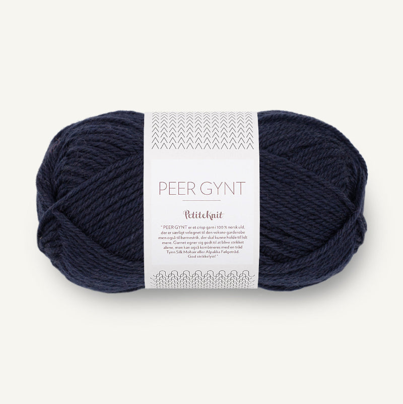 Sandnes Garn norjalainen villalanka Peer Gynt 50g 5591 yötaivaan sininen