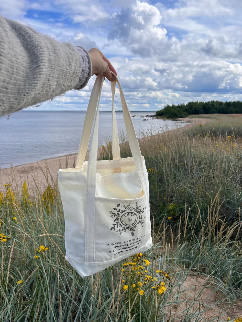 The Knits Tote bag - projektikassi