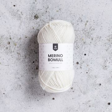 Järbo Merino Bomull merino puuvilla lanka 34000 valkoinen