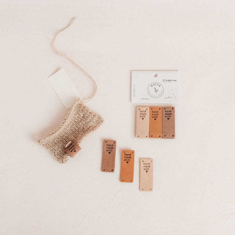 Knits by Cindy Ekman PU tekonahkamerkit 6 kpl -setti neulonta