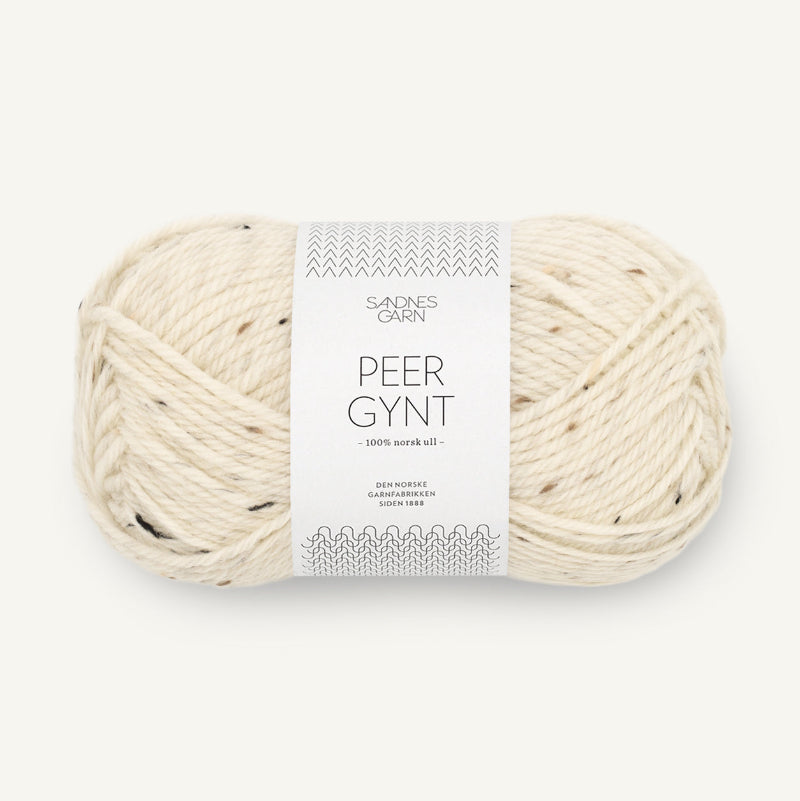 Sandnes Garn norjalainen villalanka Peer Gynt 50g 2523 natur tweed