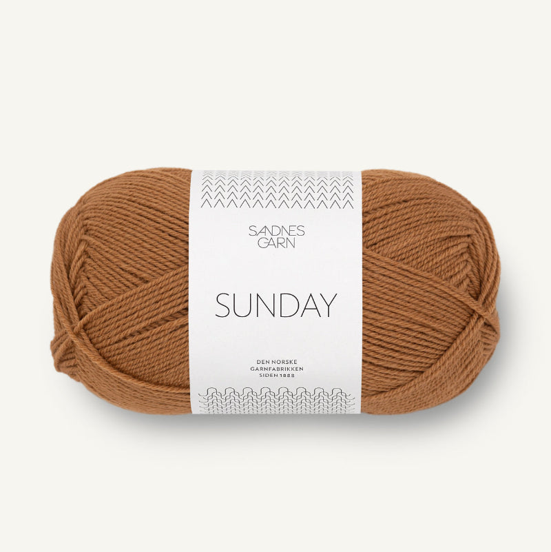 Sandnes Garn merinovilla lanka Sunday 50g fariinisokerin ruskea