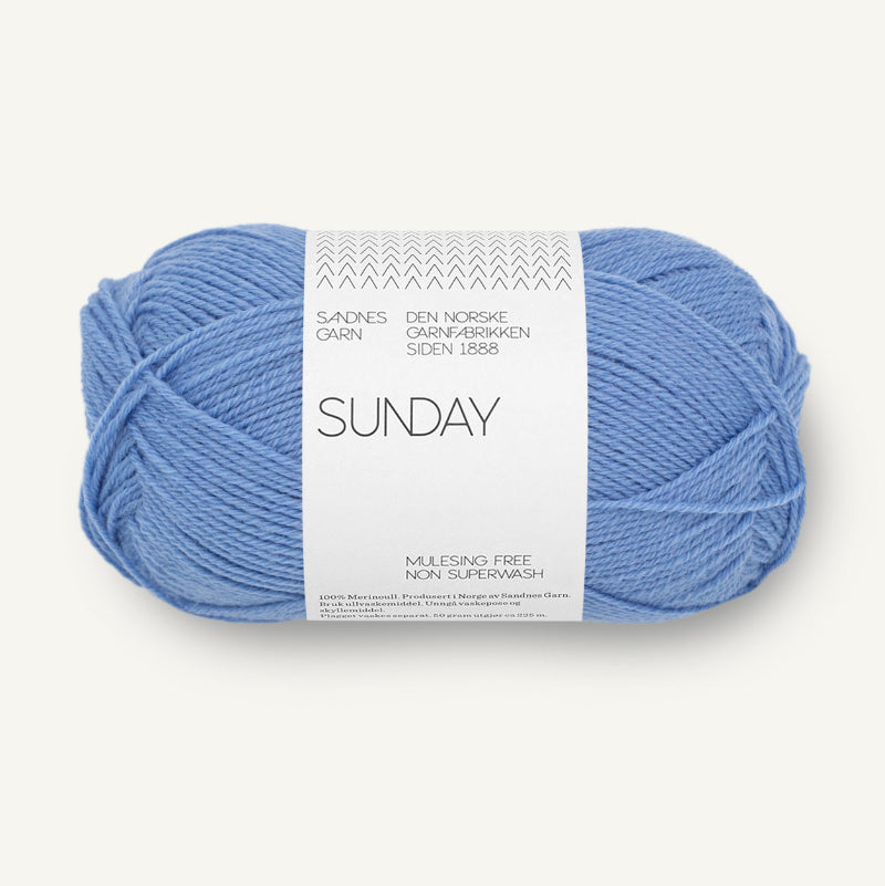 Sandnes Garn merinovilla lanka Sunday 50g 5824 Provence blue sininen
