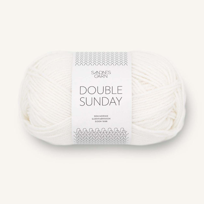 Sandnes Garn Double Sunday 50g merinovilla valkoinen