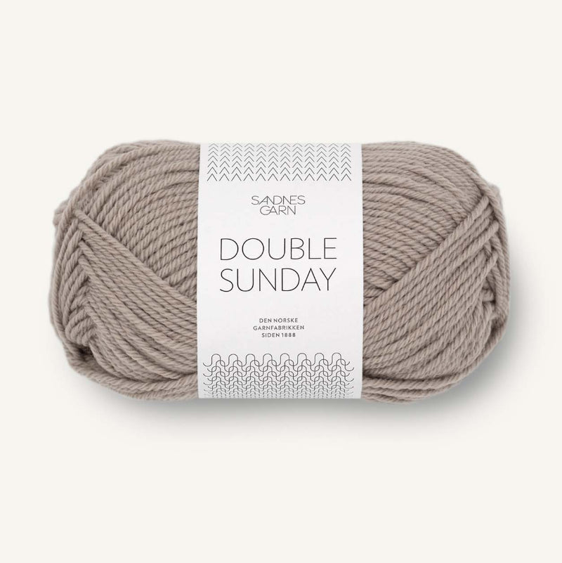 Sandnes Garn Double Sunday 50g merinovilla taupe vaalea harmaanruskea