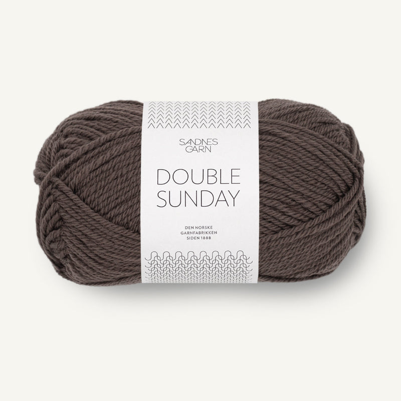 Sandnes Garn Double Sunday 50g merinovilla tumma suklaa
