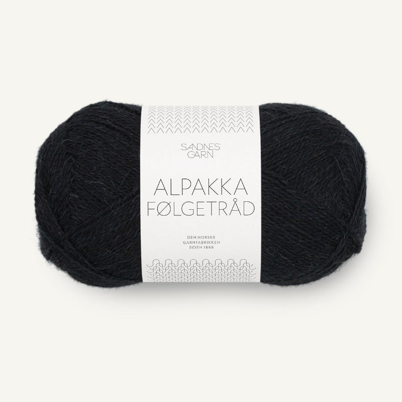 Sandnes Garn Alpakka Følgetråd 50 g alpakkalanka  musta
