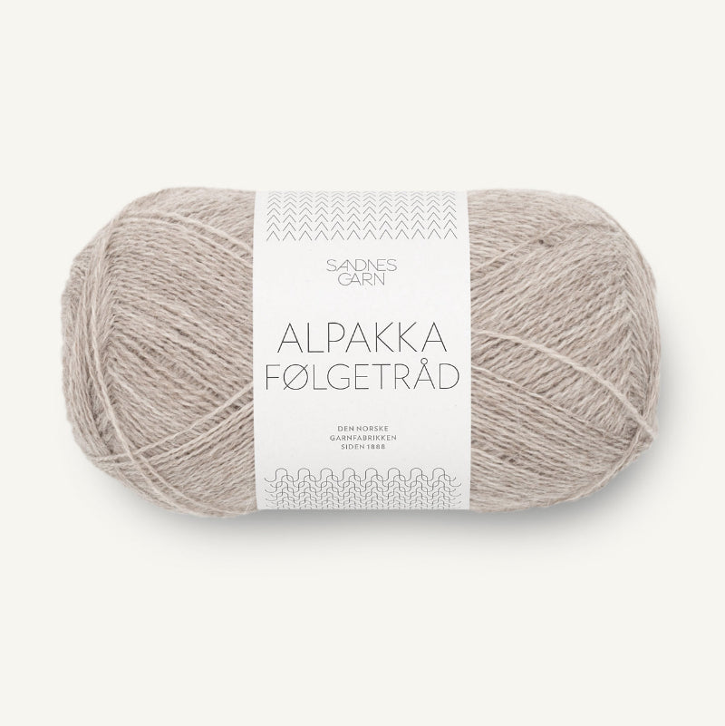 Sandnes Garn Alpakka Følgetråd 50 g alpakkalanka meleerattu beige