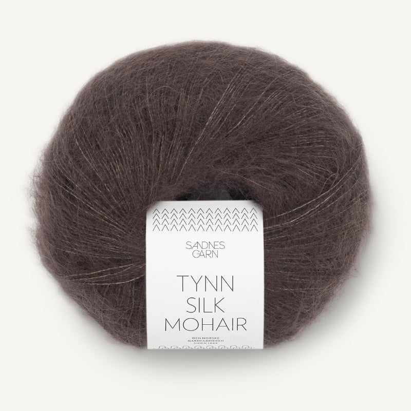 Sandnes Garn Tynn Silk Mohair 25g 3880 tumma suklaa