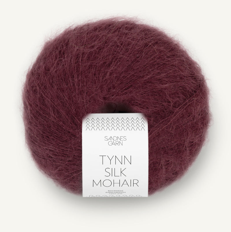 Sandnes Garn Tynn Silk Mohair 25g burgundin punainen