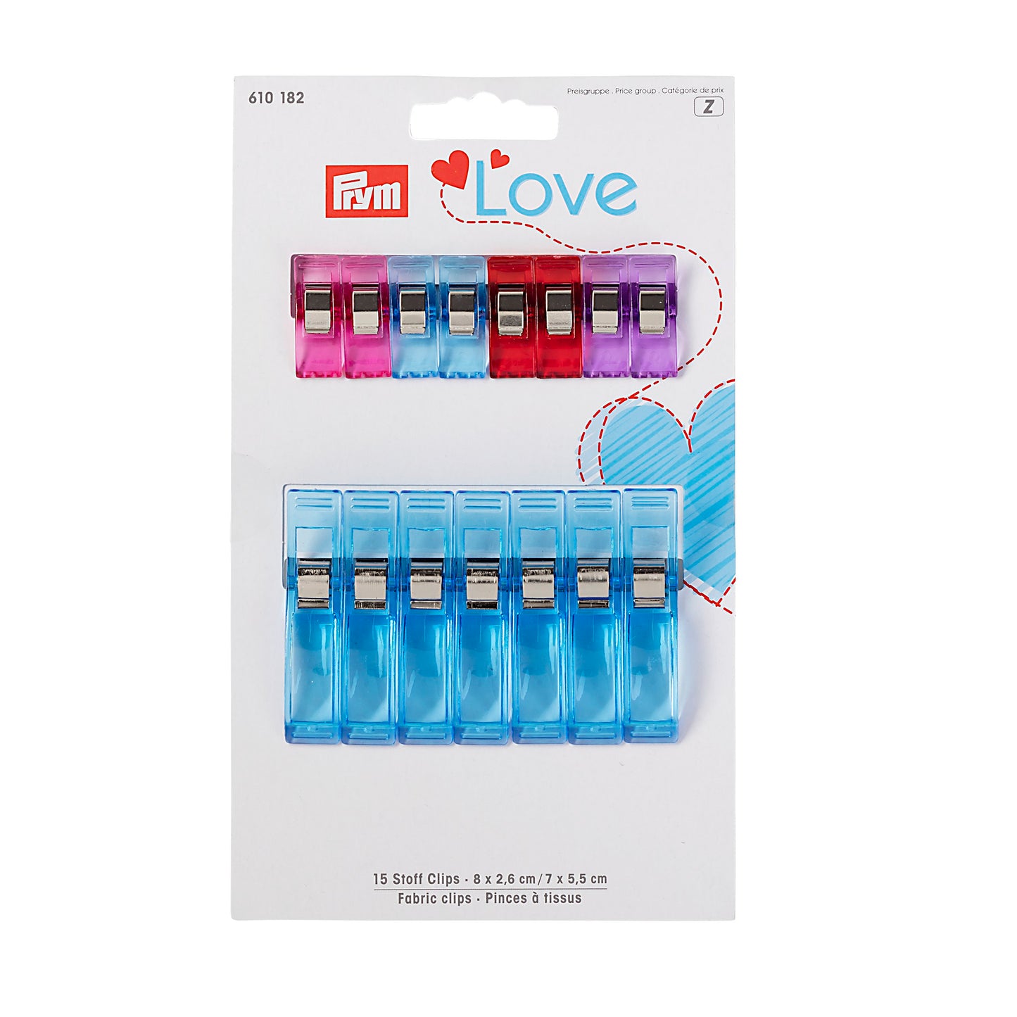 Prym Kangasklipsit 2,6 cm + 5,5 cm 15 kpl