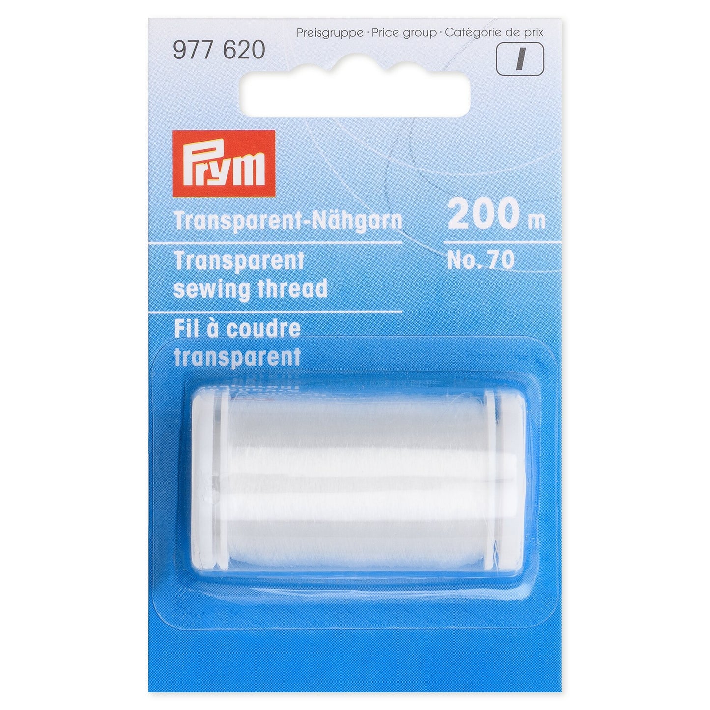 Prym läpinäkyvä transparent ompelulanka huomaamattomiin tikkauksiiin
