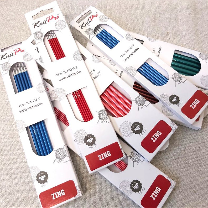 KnitPro Zing sukkapuikot neulonta kutominen sukka