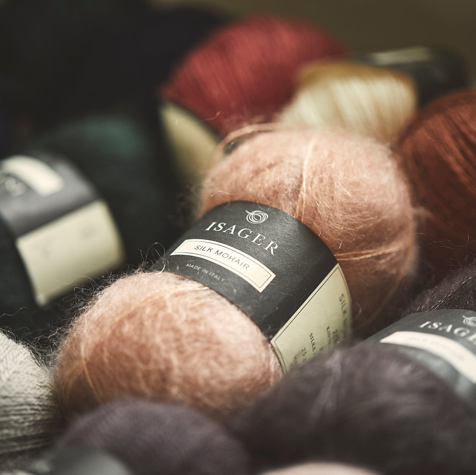 Isager yarn Silk Mohair lanka silkkimohair neulelanka 