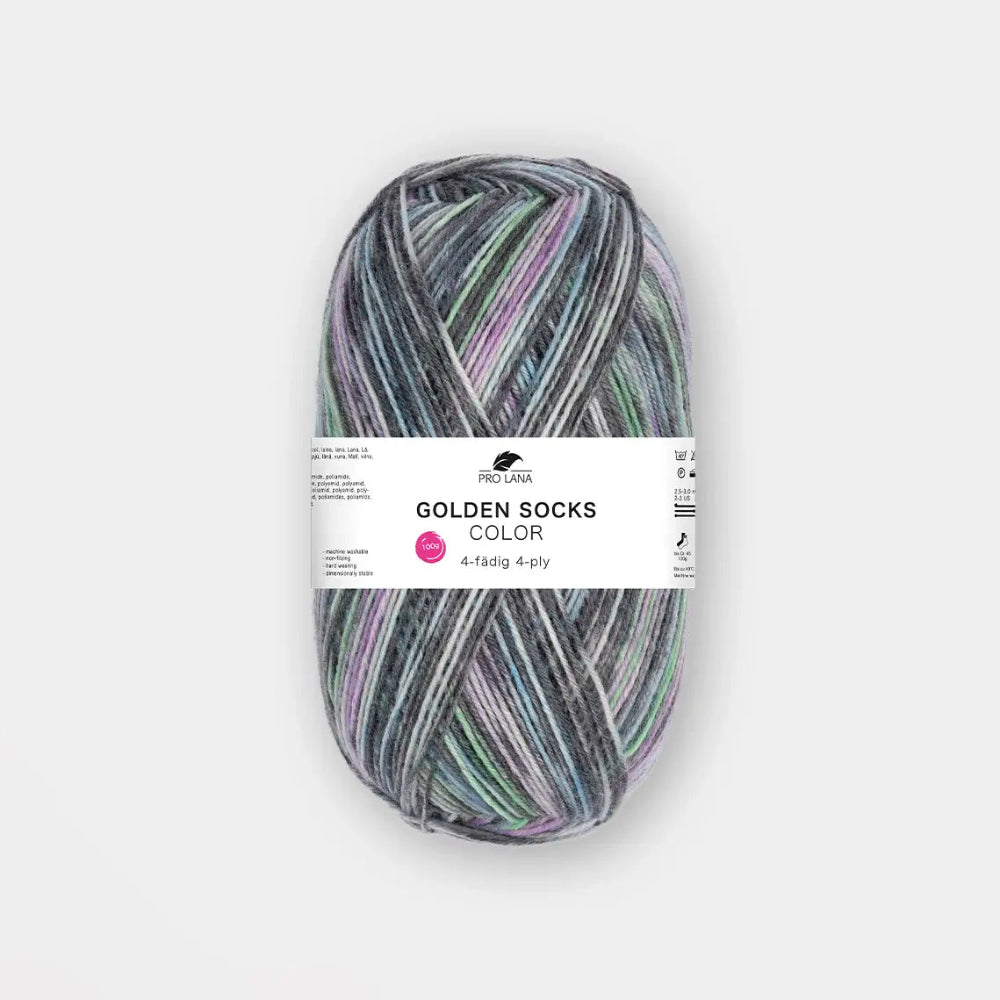 Pro Lana Golden Socks Color sukkalanka ohut villasukka 714