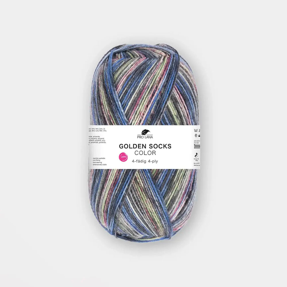 Pro Lana Golden Socks Color sukkalanka ohut villasukka 717