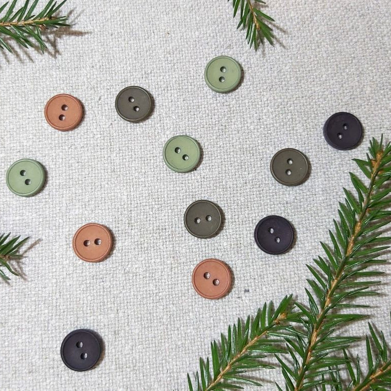 Isager puuvillanapit 15mm nappi Trio1värit neulonta ompelu