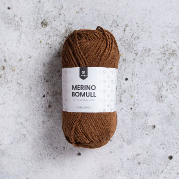 Järbo Merino Bomull merino puuvilla lanka 34004 ruskea
