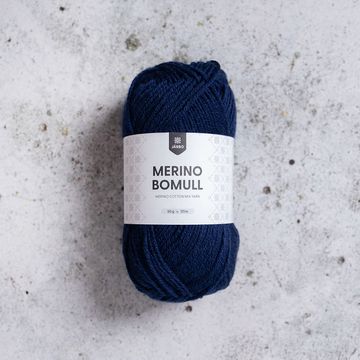Järbo Merino Bomull merino puuvilla lanka 34008 sininen