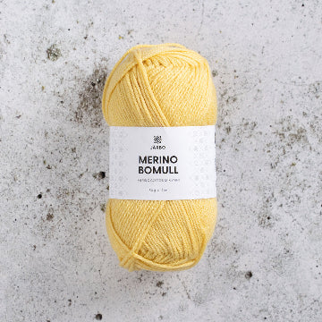 Järbo Merino Bomull merino puuvilla lanka 34023 keltainen