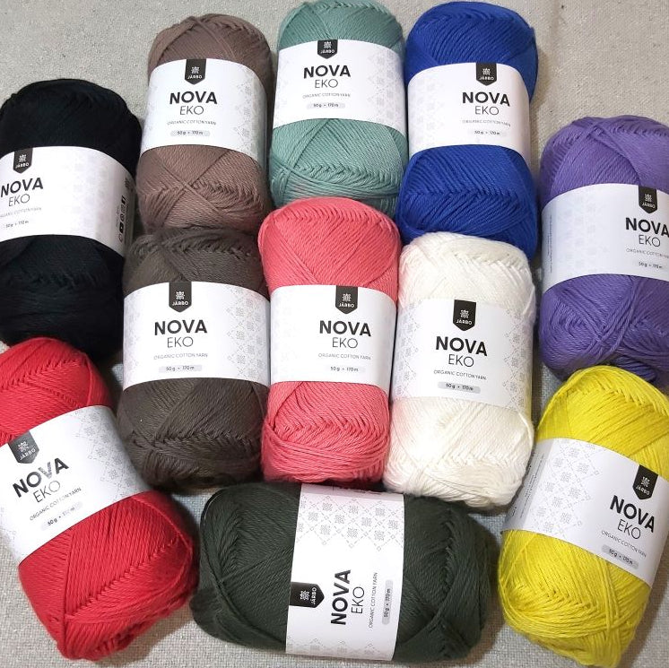 Järbo Nova Eko merseroimaton puuvillalanka virkkaus