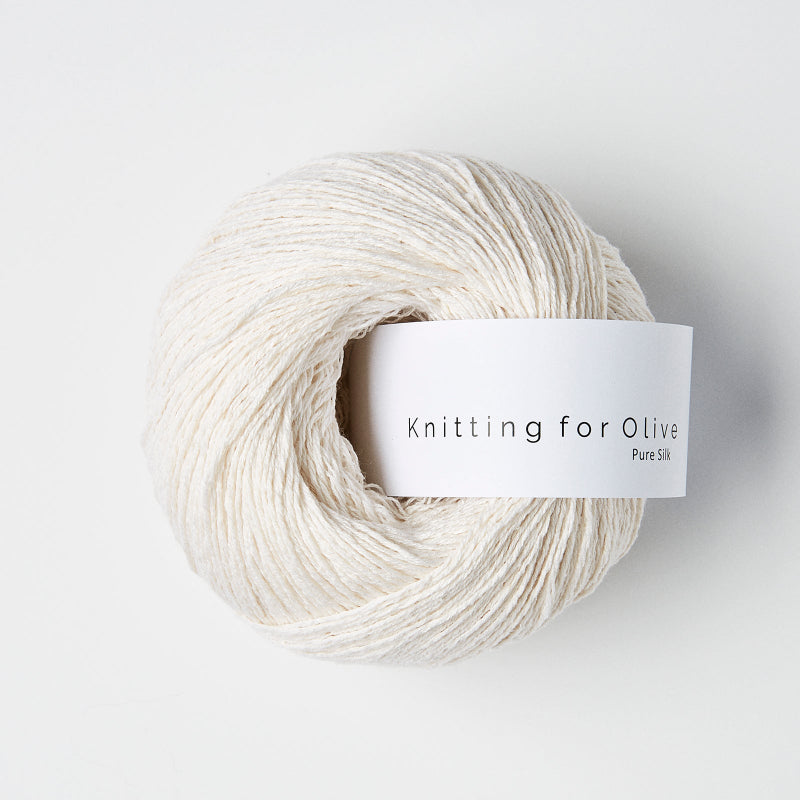 Knitting for Olive Ylellinen silkkilanka Pure Silk väri cream