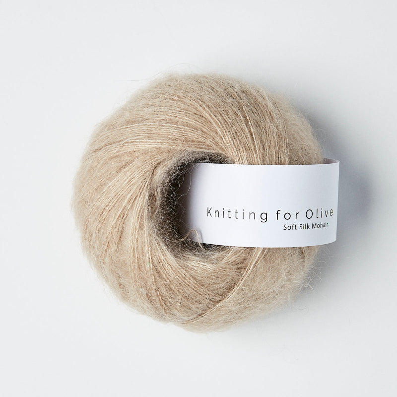 Knitting for Olive ylellisen pehmeä ja ilmava Soft Silk Mohair väri powder puuteri
