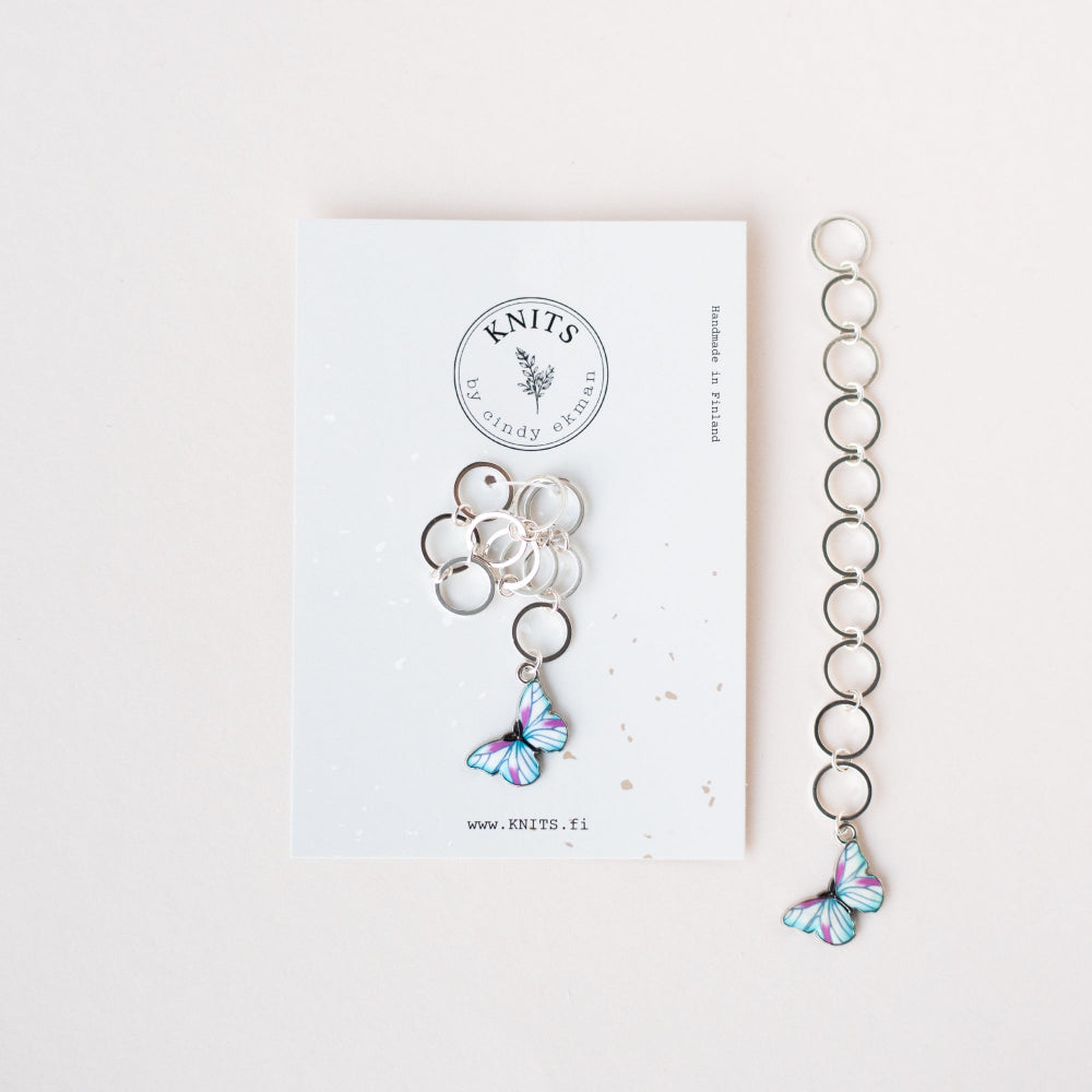 Knits by Cindy Ekman Kerroslaskuri Row counter perhonen