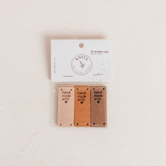 Knits by Cindy Ekman PU tekonahkamerkit 6 kpl -setti neulonta