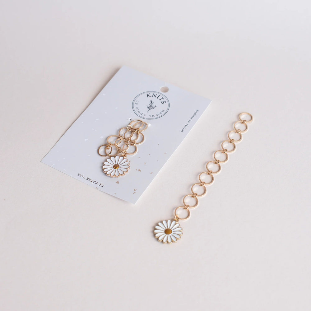 Knits by Cindy Ekman Kerroslaskuri Row counter  krysanteemi