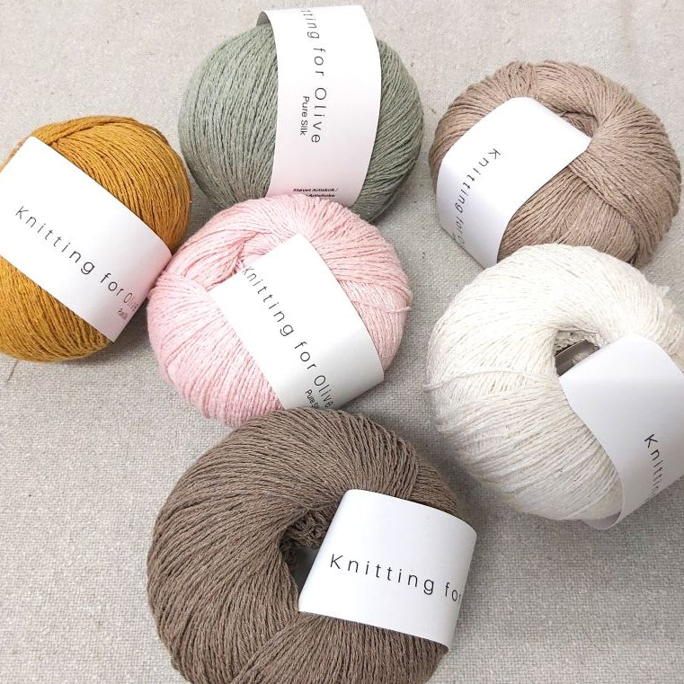 Knitting for Olive Ylellinen silkkilanka Pure Silk
