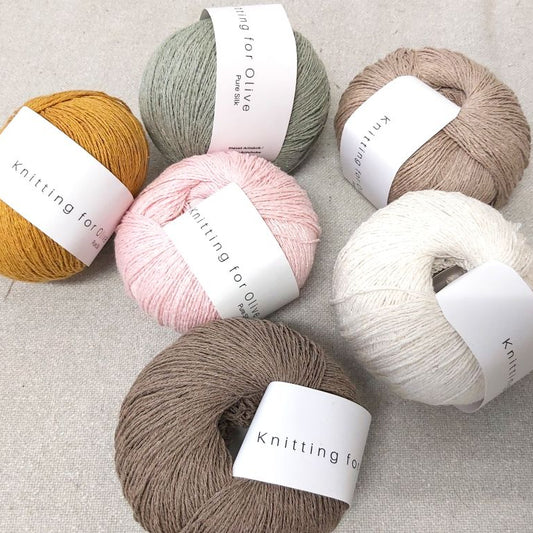 Knitting for Olive Ylellinen silkkilanka Pure Silk
