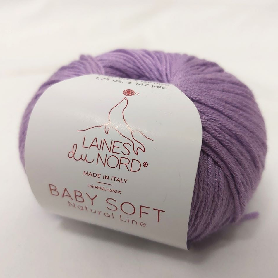 Laines du Nord Baby Soft puuvilla-soija kesälanka 312 lila