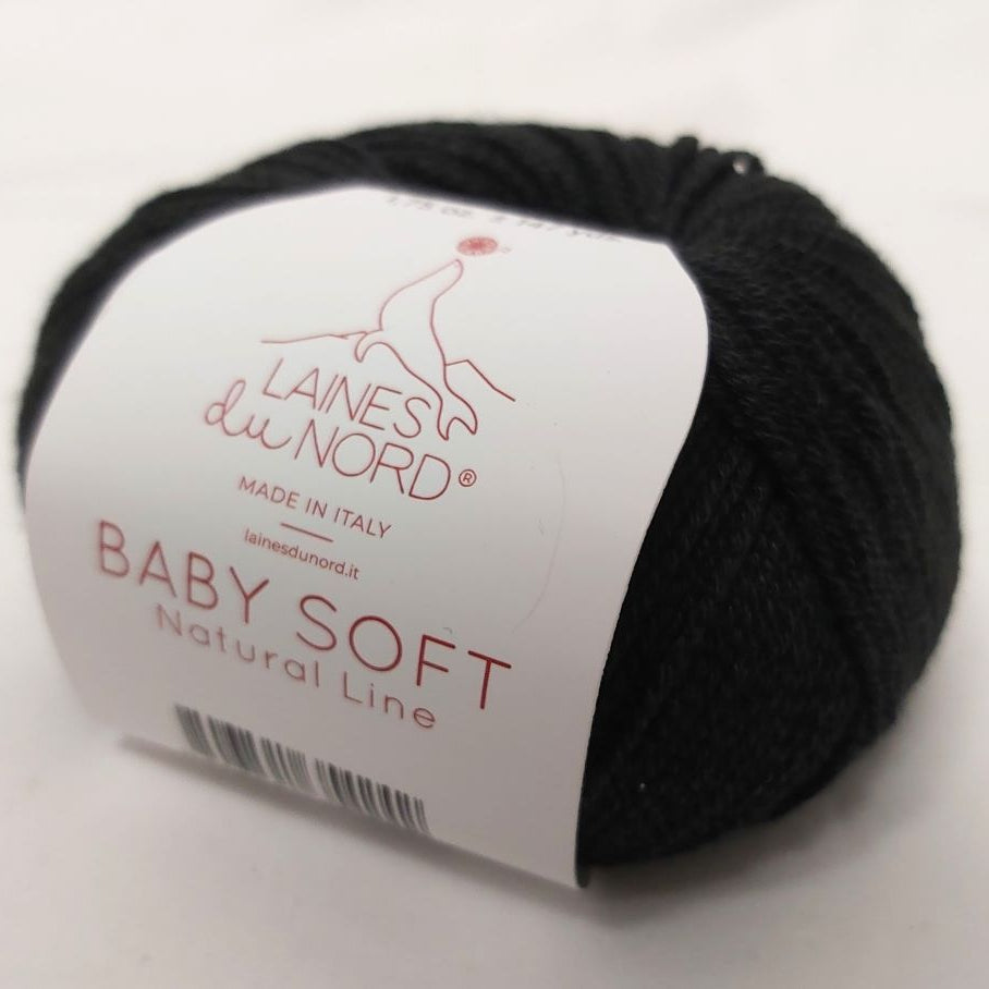 Laines du Nord Baby Soft puuvilla-soija kesälanka 324 musta