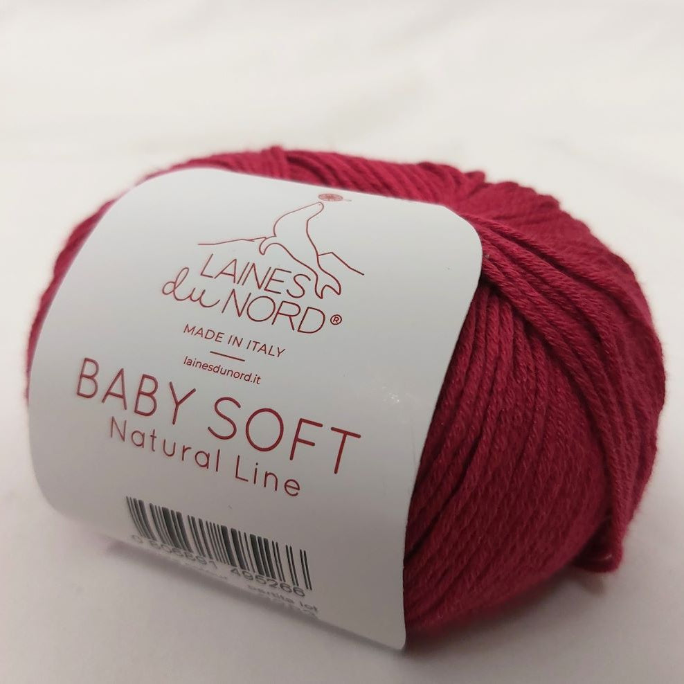Laines du Nord Baby Soft puuvilla-soija kesälanka 605 fuksia