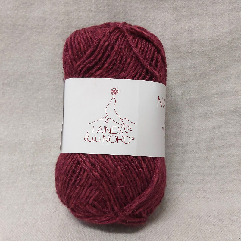 Laines du Nord Natural Bag juutti-puuvilla-lanka kesäkassin neulonta tai virkkaus 15 viininpunainen