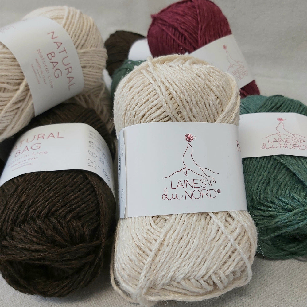 Laines du Nord Natural Bag juutti-puuvilla-lanka kesäkassin neulontaan