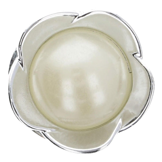 Helminappi hopea 10mm kukkareunus