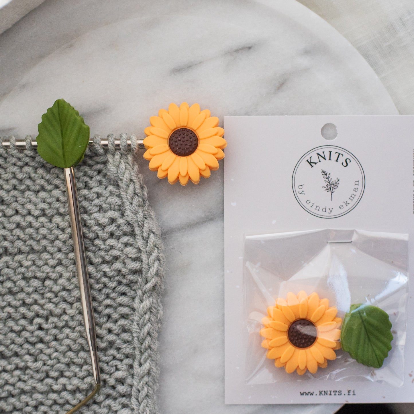 Knits Puikko stopparit Auringonkukka setti