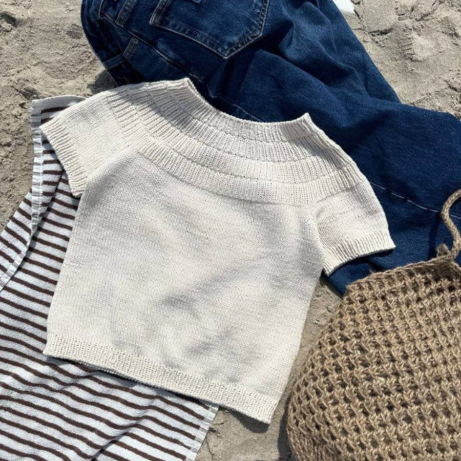PetiteKnit Ankers summer shirt Ankerin kesäpaita helppo neuleohje