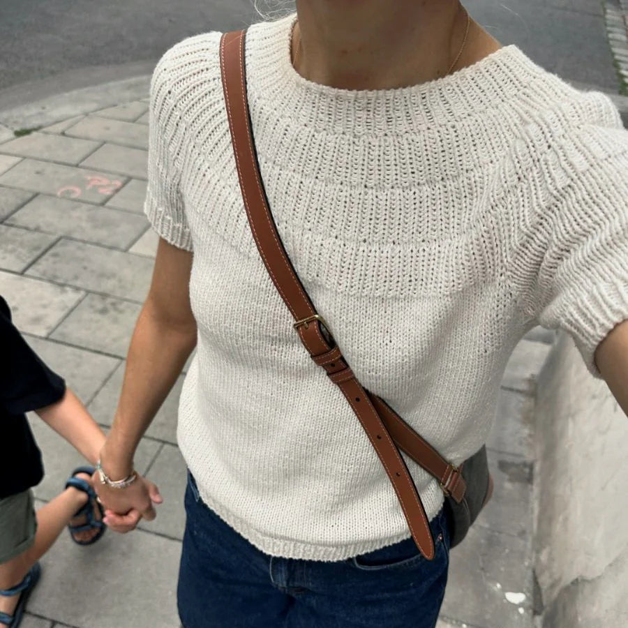 PetiteKnit Ankers summer shirt Ankerin kesäpaita helppo neuleohje