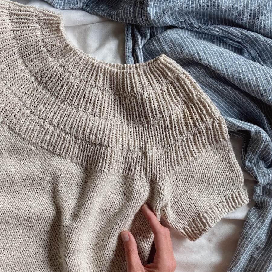 PetiteKnit Ankers summer shirt Ankerin kesäpaita helppo neuleohje