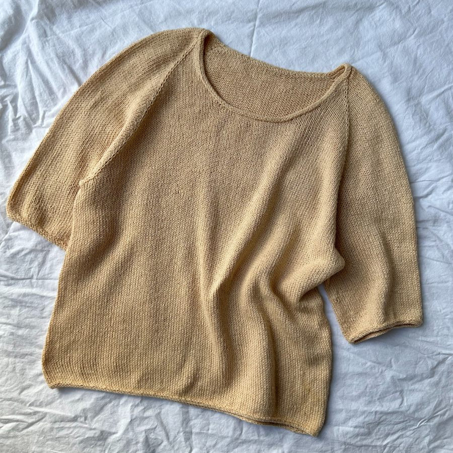 PetiteKnit Cumulus Tee O-neck kesäpaita Knitting for Olive Pure Silk langalle