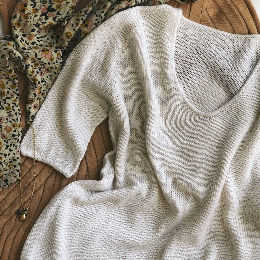 PetiteKnit Cumulus Tee kesäneule Knitting for Olive Pure Silk langalle