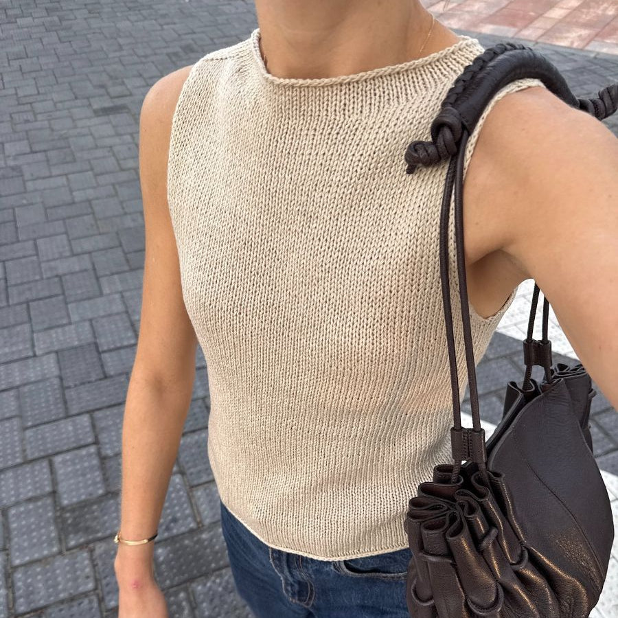 PetiteKnit Ivy Top hihaton neuletoppi Isager Trio2 tai Knitting for Olive Pure Silk langoille