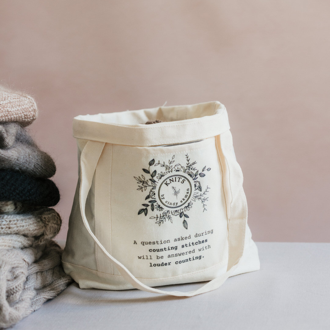 The Knits Tote bag - projektikassi