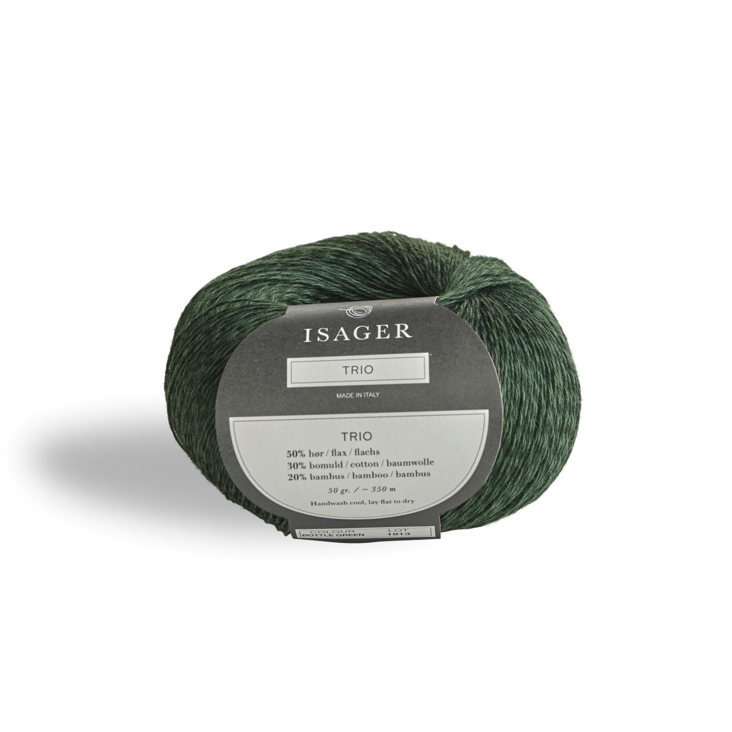 Isager Trio1 lanka Bottle green