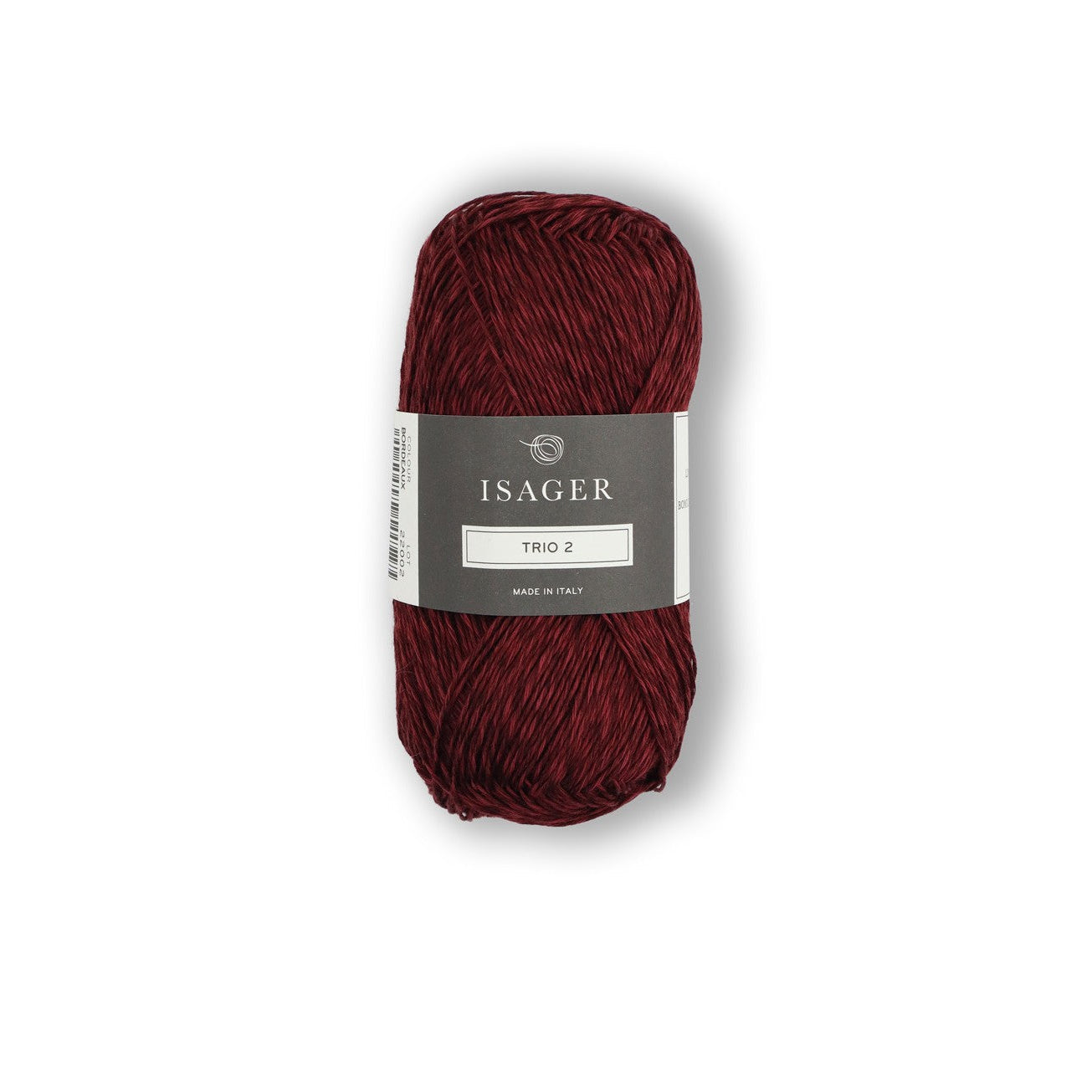 Isager Trio2 pellavasekoite kesälanka bordeaux