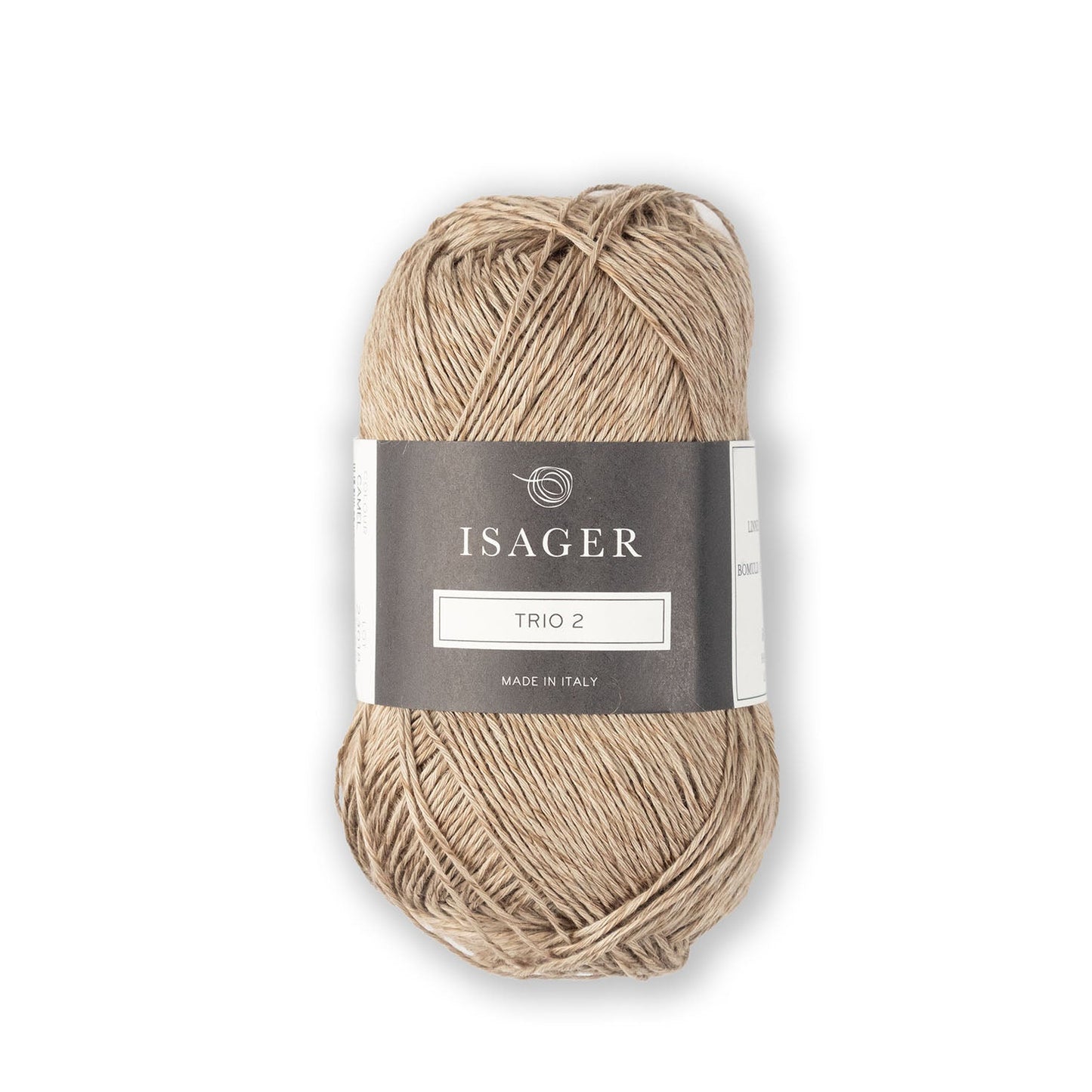 Isager Trio2 pellavasekoite kesälanka camel