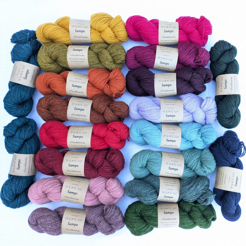 Vuonue Sampo suomalainen sukkalanka 100g Paimiosta